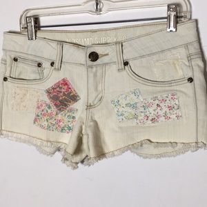 Floral patch shorts